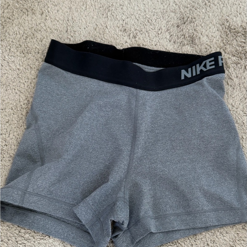 Nike Women's Athletic Shorts in Gray and Black